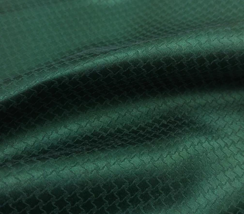 Подкладочная ткань шелковая "Пепита", цвет зеленый, 02083