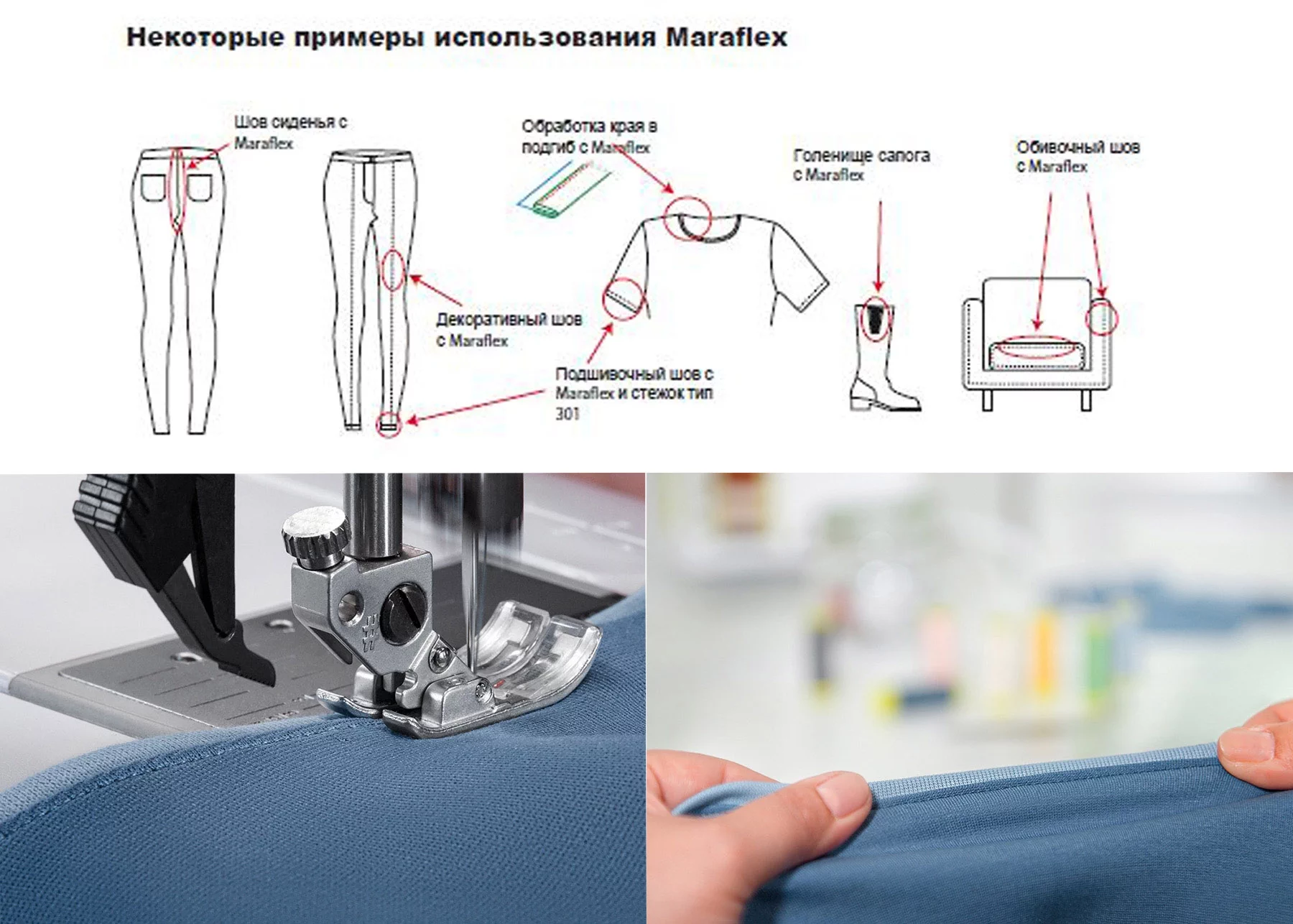 Нить Maraflex для трикотажа, 150м, 100% п/э, цвет 000 черный, Gutermann  777000 купить в Москве - цена 398.00 руб.