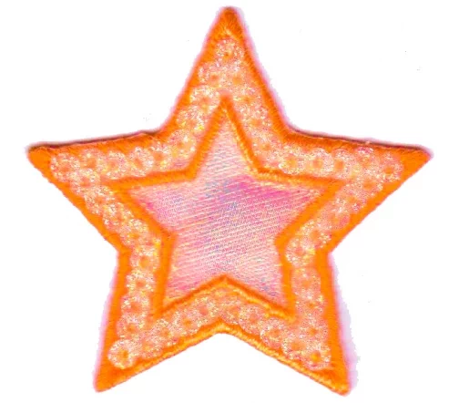 Термоаппликация "Звезда оранжевая", 5 х 5,5 см, арт. 565038.C