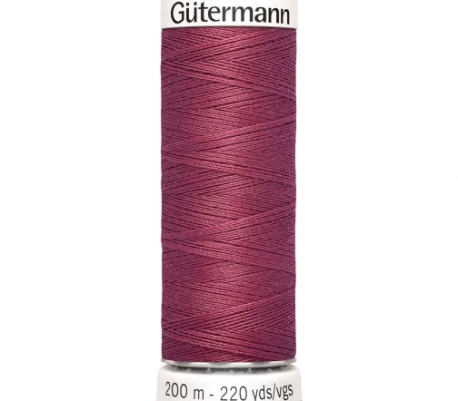 Нить Sew All для всех материалов, 200м, 100% п/э, цвет 624 бруснично-розовый, Gutermann 748277