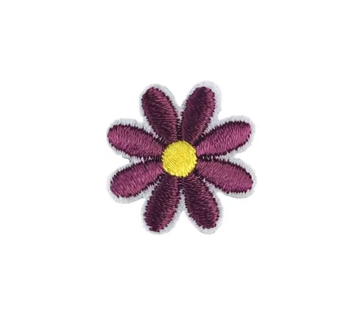 Термонаклейка HKM "Цветок 8 лепестков фиолетовый", 2,3 х 2,3 см