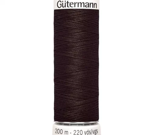 Нить Sew All для всех материалов, 200м, 100% п/э, цвет 696 т.шоколад, Gutermann 748277