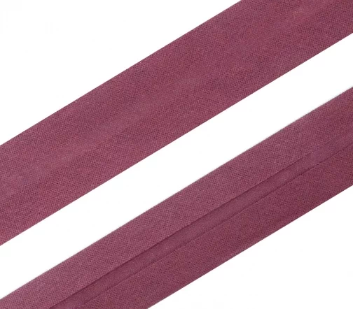 Косая бейка SAFISA, 20мм, хлопок, цвет 116, спелая вишня