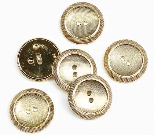 Пуговица Sandra, 28 мм, 2 отв., пластик, цвет золотистый