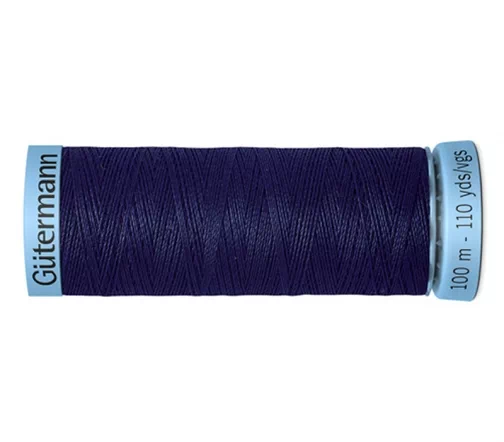 Нить Silk S303 для тонких швов, 100м, 100% шелк, цвет 310 т.чернильный, Gutermann 744590