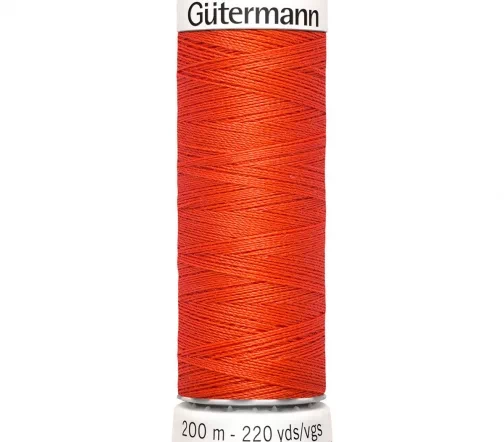 Нить Sew All для всех материалов, 200м, 100% п/э, цвет 155 яркий апельсин, Gutermann 748277