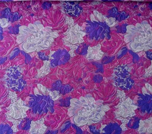 Жаккард Gattinoni "Цветы в сиренево-фиолетовых красках", 02051