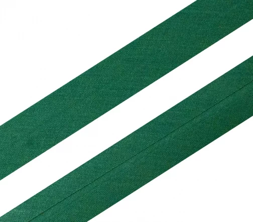 Косая бейка SAFISA, 20мм, хлопок, цвет 043, темно-зеленый