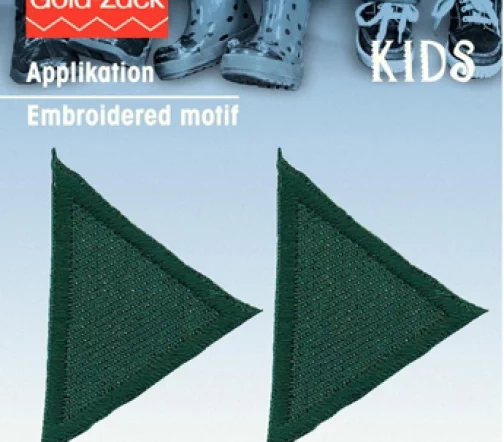 925281 Термоаппликация "Треугольники" 3,5х3 см, т-зеленый цв., 2шт., Prym