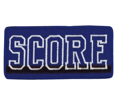 Термоаппликация HKM "SCORE", 7,5 х 3,7 см, цвет синий, 36828