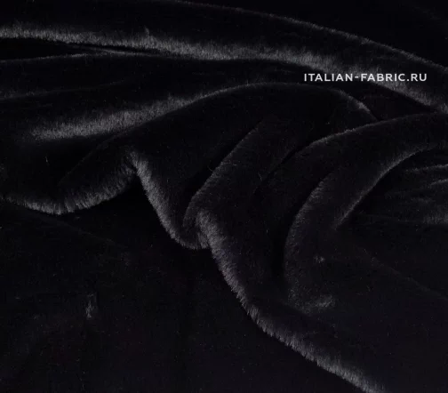 Мех искусственный, цвет иссиня-черный, 1102109