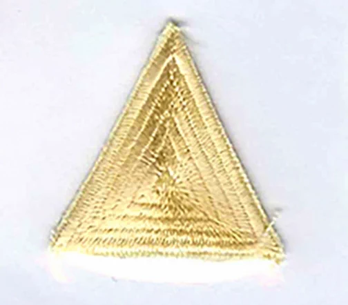 Термоаппликация HKM "Треугольник", цвет бежевый", 3,5 x 3,5 x 3,5 см, арт. 23530