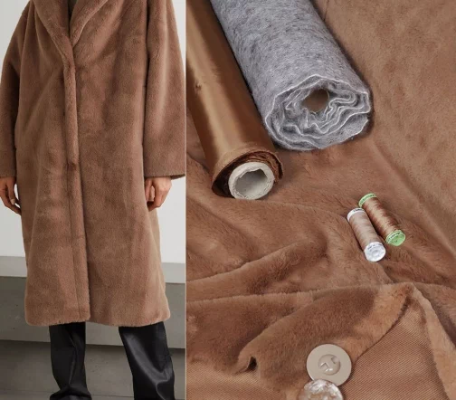 Мех искусственный, цвет карамельный, 01819-1