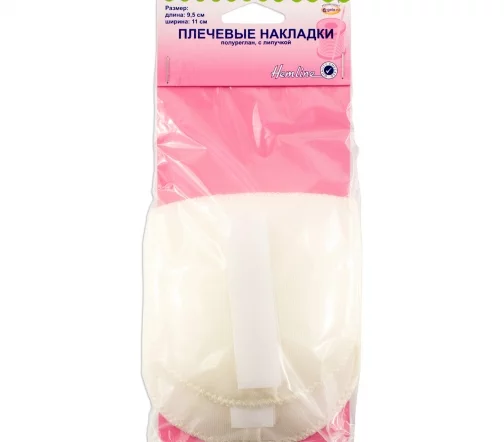 916.SM Плечевые накладки полуреглан, размер S/M, толщ. 13мм, для рубашек и блуз, цвет белый Hemline