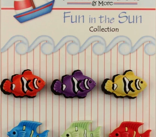 Декоративные пуговицы Buttons Galore "Рыбки", FN102