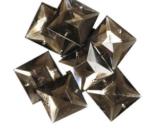 Набор  декоративных элементов Favorite Findings, "Дымчатые квадраты" 20*20 мм, 7 шт