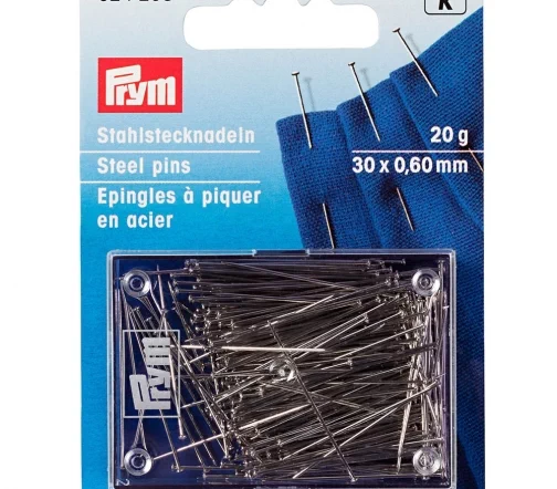 024293 Булавки (сталь) №6 тонкие (20 гр), 30 х 0,60 мм, Prym
