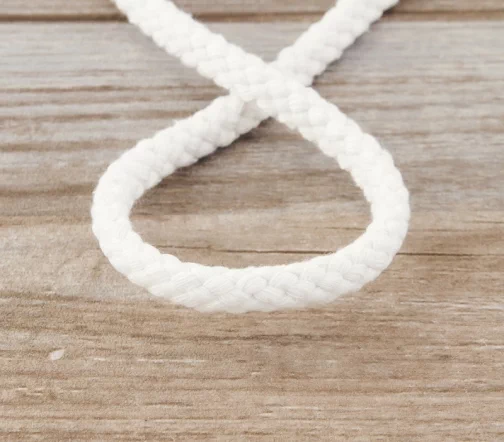 Шнур плетеный хлопковый SAFISA, 10 мм, цвет белый, 25279-10-02