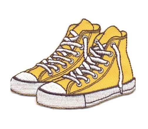 Термоаппликация "Кеды", 5 х 7,5 см, цвет желтый, арт. 569198.B