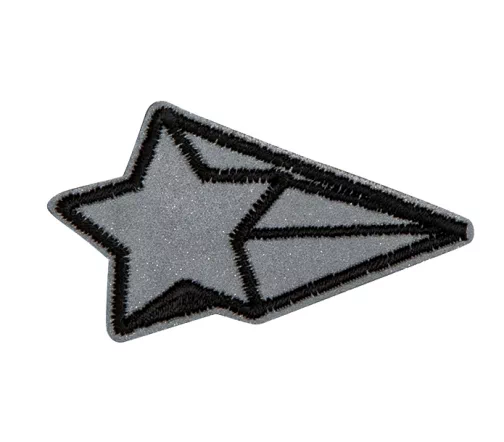Термоаппликация HKM "Падающая звезда (светоотражающая)", 3,3 х 5,7 см, цвет серый