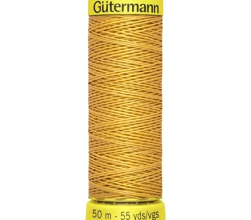 Нить льняная крученая для ручного шитья, 50м, цвет 4013 желтый, Gutermann 744573