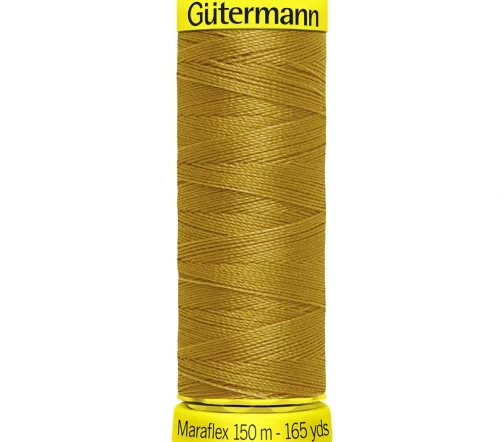 Нить Maraflex для трикотажа, 150м, 100% п/э, цвет 968 золотой, Gutermann 777000