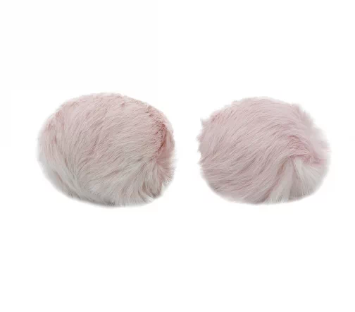 Помпон из нат. меха (кролик), d-10см, 2шт/упак (К розовый), арт. 7723347-K