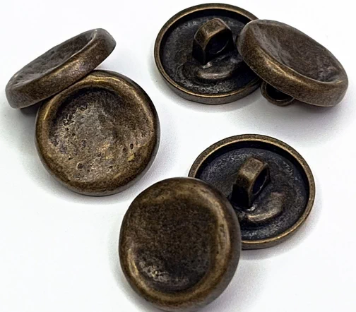 Пуговица DILL, на ножке, металл, цвет состаренная латунь, 18 мм