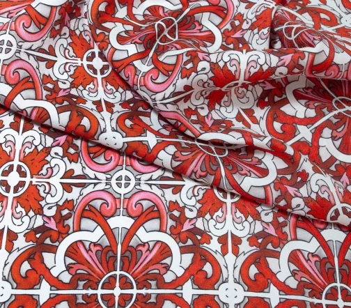 Шелк "Майолика", оттенки красного, 02114-1