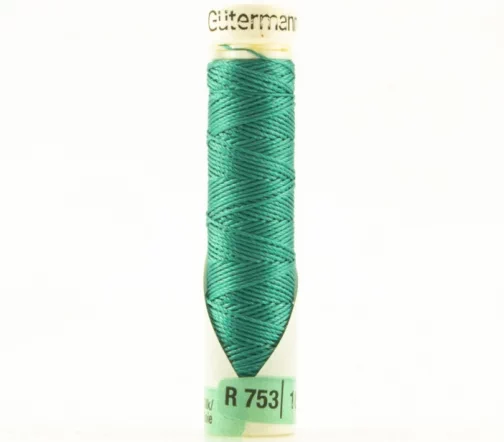 Нить Silk R 753 для фасонных швов, 10м, 100% шелк, цвет 107 мелисса, Gutermann 703184