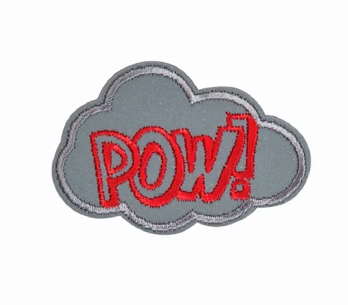 Термонаклейка HKM "POW!" (светоотражающая), 5,6 х 3,8 см, 39162