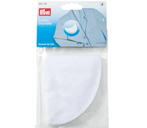 994182 Подмышечники, размер L, 100% хлопок, 2шт, белый, Prym