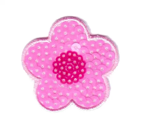 Термоаппликация Marbet "Цветок с пайетками фуксия малый", 4 х 4 см, 565039.B