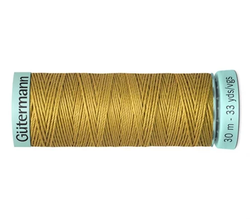 Нить Silk R 753 для фасонных швов, 30м, 100% шелк, цвет 968 золотой, Gutermann 723878
