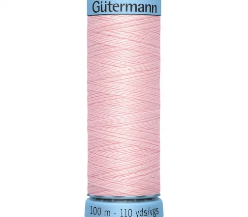 Нить Silk S303 для тонких швов, 100м, 100% шелк, цвет 659 св.персиково-розовый, Gutermann 744590