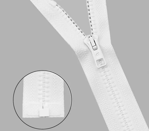 Молния ARTA "трактор" разъем. (1 зам.,Т6) -50см (2076) (001 белый), 193-50-001