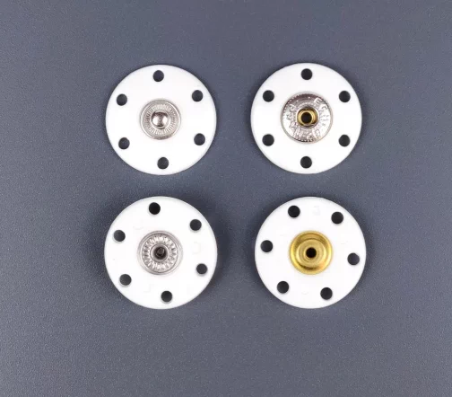 Кнопка пришивная Union Knopf, металл/пластик, цвет белый, 20 мм, 19630-20-12