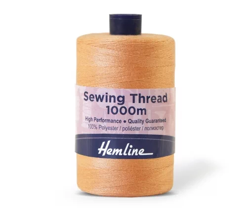 Нить универсальная 40/2, 1000м, 100% п/э, цвет 615 абрикосовый, Hemline N4124