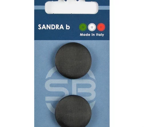 Пуговицы Sandra, на ножке, 23 мм, нейлон, 2 шт., черный, CARD160