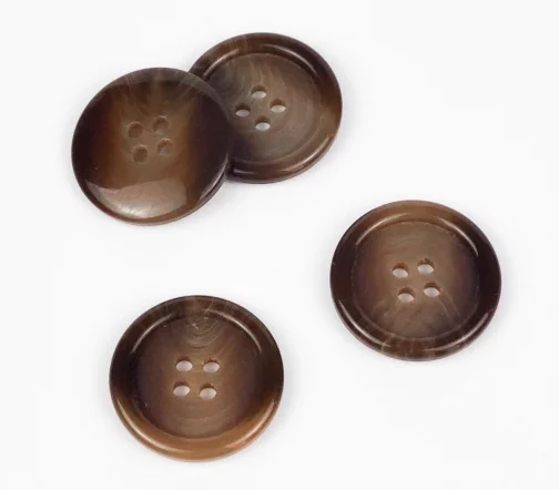 Пуговицы, Union Knopf, 4 отв., пластик, цвет коричневый, 23 мм