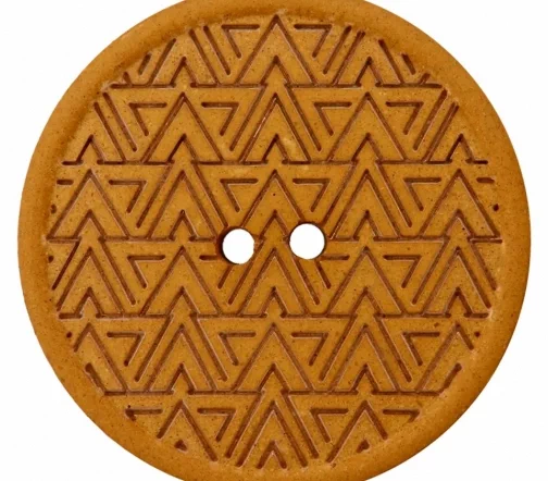 Пуговица, Union Knopf, 2 отв., конопля/пластик, цв.желтый, 28мм, 453503-028-0040