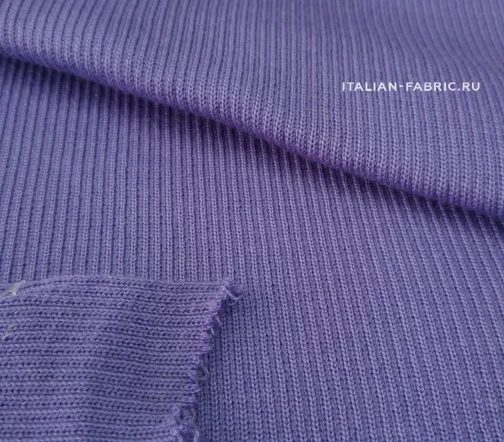 Трикотаж резинка, полушерсть, цвет фиолетовый, ALP46-14