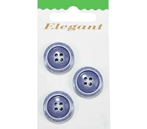 Пуговицы Disboton, 20 мм, 4 отв., пластик, 3 шт., цвет синий/белый