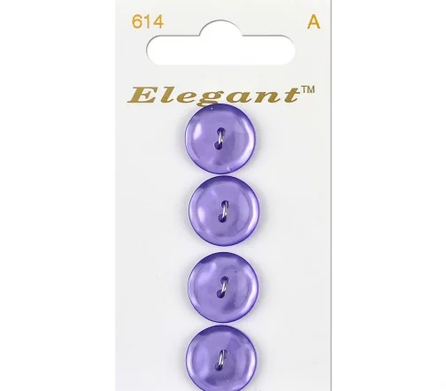Пуговицы, Elegant, арт. 614 С, 2 отв., 16 мм, пластик, 4 шт.