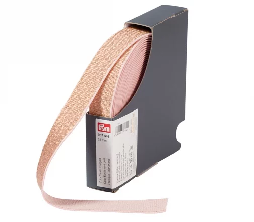 957462 Эластичная лента Color 25мм, роз.золото, Prym