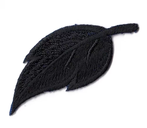 Термоаппликация Marbet "Лист крупный", 6,4 х 2,6 см, черный, 565111.A