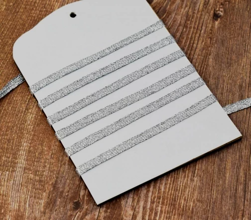 Тесьма PEGA декоративная люрексная, цвет серебряный, 7,5 мм