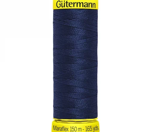 Нить Maraflex для трикотажа, 150м, 100% п/э, цвет 310 темно-чернильный, Gutermann 777000