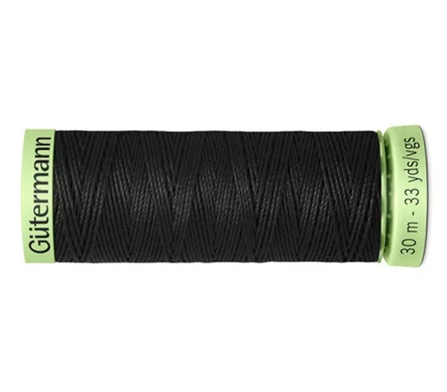 Нить Top Stitch для отстрочки, 30м, 100% п/э, цвет 000 черный, Gutermann 744506