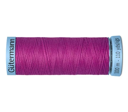 Нить Silk S303 для тонких швов, 100м, 100% шелк, цвет 321 малабарская слива, Gutermann 744590